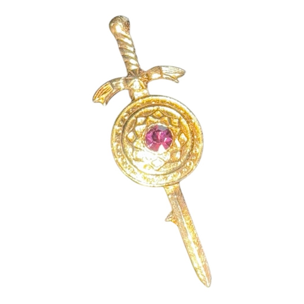 Scottish Claymore Sword Vintage Brooch or possible kilt clip. JB5
